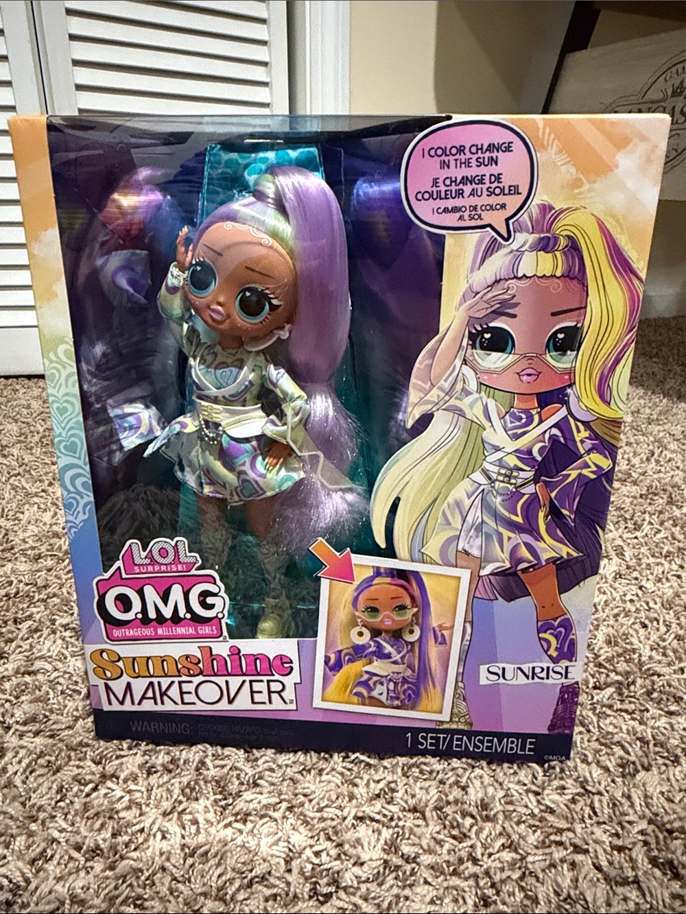 L.O.L. Surprise! Sunrise Makeover Doll - Purple, Yellow, Teal